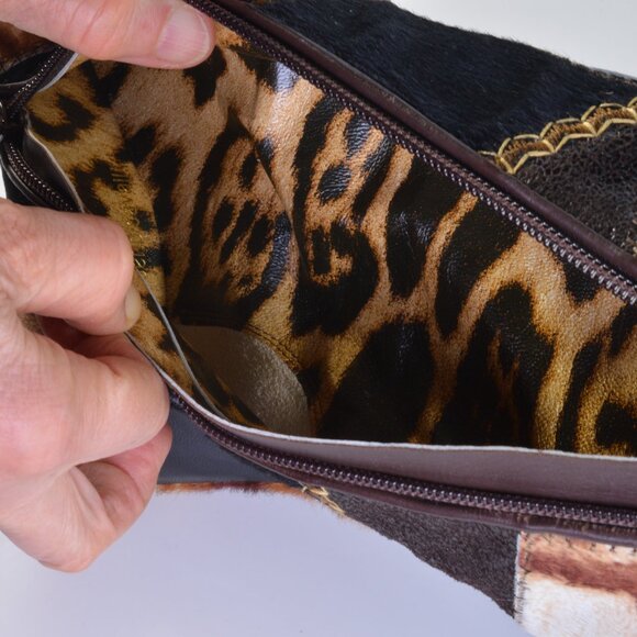 Roberto Cavalli Signature Pony Hair Calfskin Jaguar Print Boots 36 with Box - Picture 13 of 16